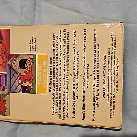 Walt Disney Cartoon Classic Here's Pluto VHS tape - Picture 10 of 12